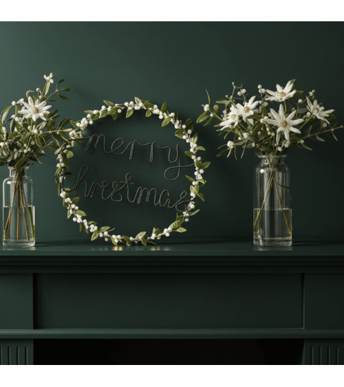 Lichterkranz Mistelzweige & weiße Pompons - Weihnachtsdeko Melanie Porter Weihnachtsdekoration kaufen Weihnachtsbaum Deko Ide...