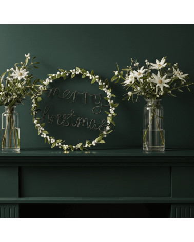 Lichterkranz Mistelzweige & weiße Pompons - Weihnachtsdeko Melanie Porter Weihnachtsdekoration kaufen Weihnachtsbaum Deko Ide...