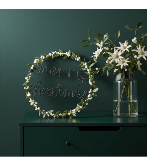 Lichterkranz Mistelzweige & weiße Pompons - Weihnachtsdeko Melanie Porter Weihnachtsdekoration kaufen Weihnachtsbaum Deko Ide...