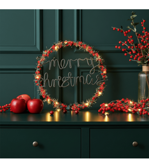 Christmas Wreath Holly and berry - Fairy light Melanie Porter 2024 christmas decorations xmas tree decorations