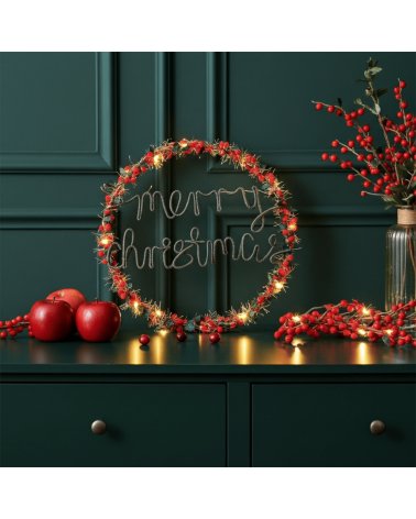 Christmas Wreath Holly and berry - Fairy light Melanie Porter 2024 christmas decorations xmas tree decorations