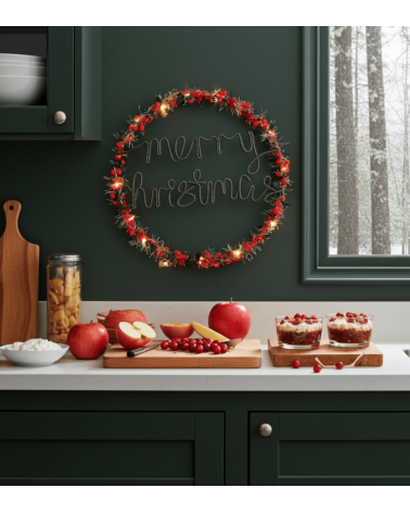 Christmas Wreath Holly and berry - Fairy light Melanie Porter 2024 christmas decorations xmas tree decorations