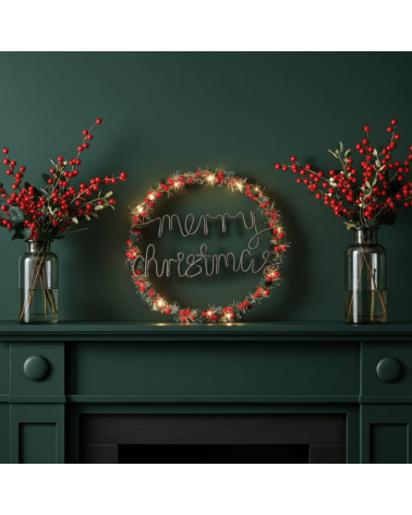 Christmas Wreath Holly and berry - Fairy light Melanie Porter 2024 christmas decorations xmas tree decorations