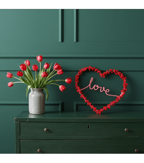 Love - Coeur à Pompons Rouges - Décoration Lumineuse Melanie Porter deco chambre intérieur murale salon lumineux