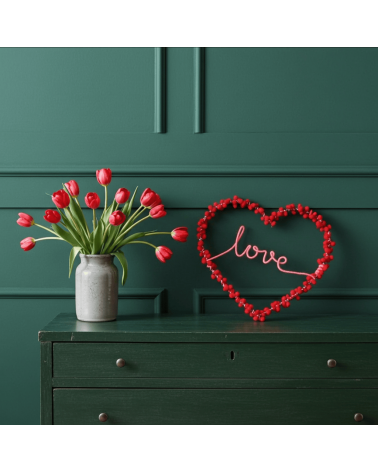 Love - Coeur à Pompons Rouges - Décoration Lumineuse Melanie Porter deco chambre intérieur murale salon lumineux
