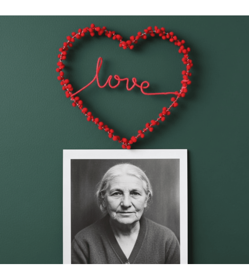Love - Cuore di pon pon rosso - Decorazione luminosa Melanie Porter decorazioni luminose