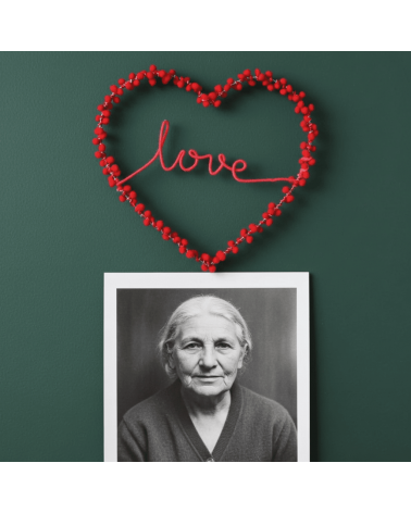 Love - Cuore di pon pon rosso - Decorazione luminosa Melanie Porter decorazioni luminose
