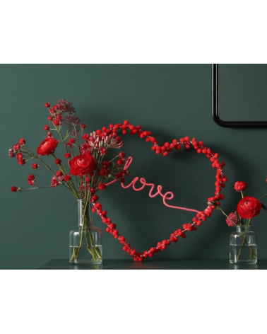 Love - Coeur à Pompons Rouges - Décoration Lumineuse Melanie Porter deco chambre intérieur murale salon lumineux