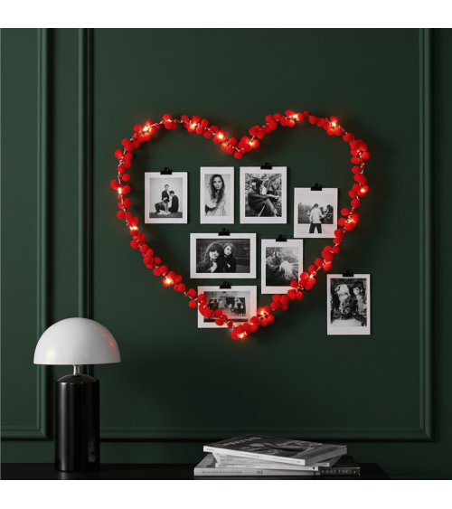 Coeur à Pompons Rouges - Décoration Lumineuse Melanie Porter deco chambre intérieur murale salon lumineux