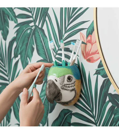 Pappagallo Ara - Piccolo vaso da parete Quail Ceramics vasi eleganti per interni per fiori decorativi design kitatori svizzera
