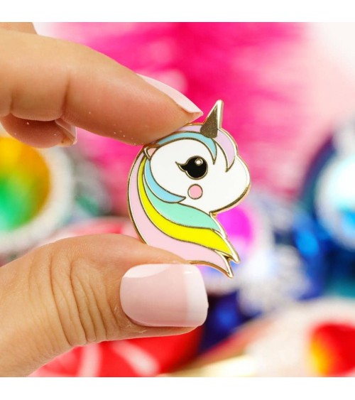 Enamel Pin - Rainbow unicorn pastel Studio Inktvis broches and pins hat pin badges collectible