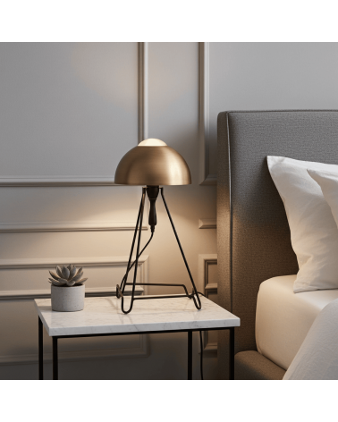 Studio Simple Schwarz & messing - Tischlampe, Nachttischlampe Serax tischleuchte led modern designer kaufen