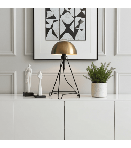 Studio Simple Schwarz & messing - Tischlampe, Nachttischlampe Serax tischleuchte led modern designer kaufen