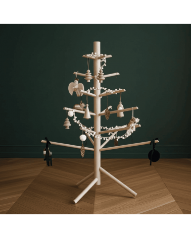 Small Design Wooden Christmas tree artificial fake realistic real woods christmas tree
