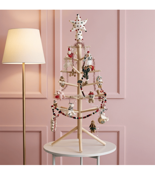 Small Wooden Christmas tree - Kitatori Design xmas tree in wood artificial fake realistic real woods christmas tree