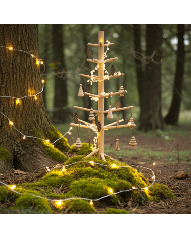 Small Wooden Christmas tree - Kitatori Design xmas tree in wood artificial fake realistic real woods christmas tree