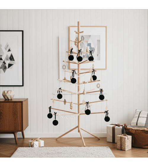 Wooden Christmas tree - Kitatori Design xmas tree in wood artificial fake realistic real woods christmas tree