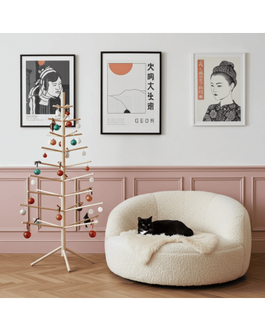 Sapin de Noël en bois Suisse - arbre de Noel design KITATORI original decoratif artisanal alternatif naturel écologique décoré