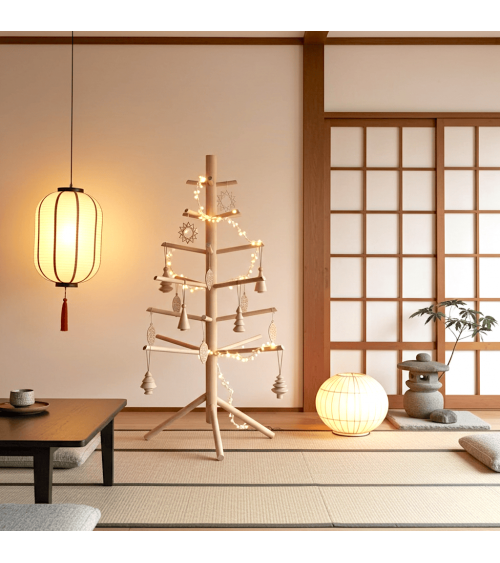 Small Wooden Christmas tree - Kitatori Design xmas tree in wood artificial fake realistic real woods christmas tree