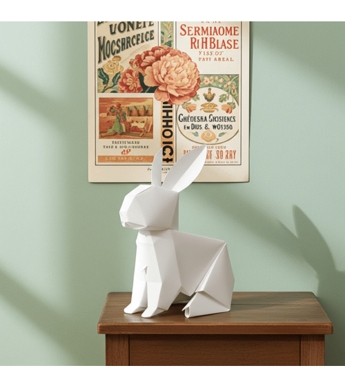 Lapin - Lampe de table à poser, lampe de chevet originale Plizoo a poser de nuit led moderne originale design suisse