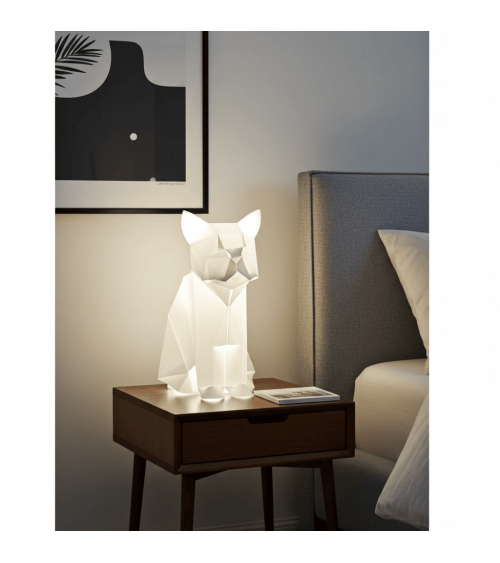 Lampe chat - Luminaire animal à poser, lampe de chevet design Plizoo a poser de nuit led moderne originale design suisse