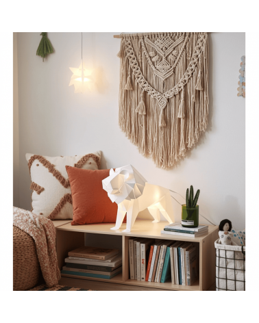 Lampe Lion - Luminaire animal à poser, lampe de chevet design Plizoo a poser de nuit led moderne originale design suisse