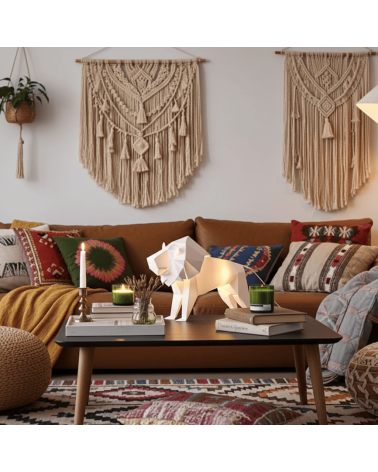 Lampe Lion - Luminaire animal à poser, lampe de chevet design Plizoo a poser de nuit led moderne originale design suisse