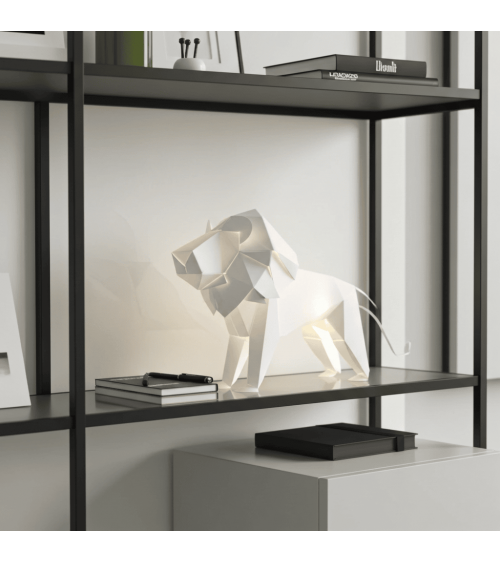 Lampe Lion - Luminaire animal à poser, lampe de chevet design Plizoo a poser de nuit led moderne originale design suisse