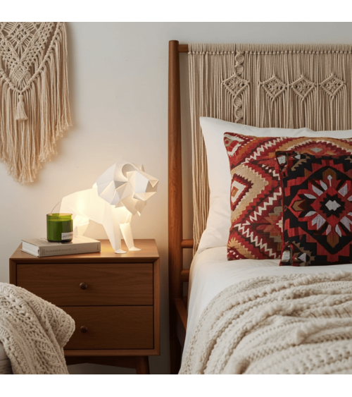 Lampe Lion - Luminaire animal à poser, lampe de chevet design Plizoo a poser de nuit led moderne originale design suisse