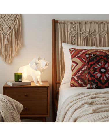 Lampe Lion - Luminaire animal à poser, lampe de chevet design Plizoo a poser de nuit led moderne originale design suisse
