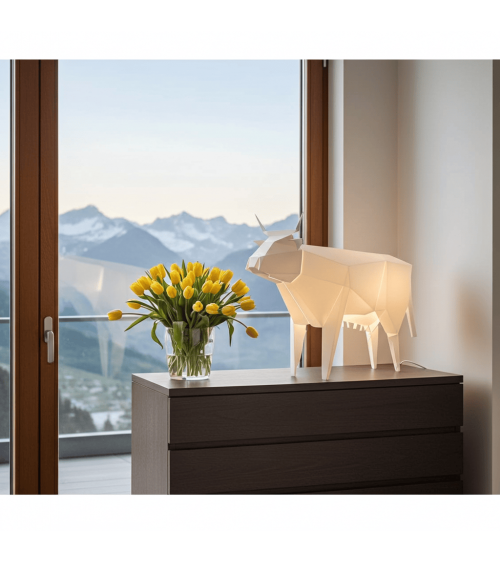 Lampada Mucca - Lampada da tavolo design animali Plizoo Lampade led design moderne salotto