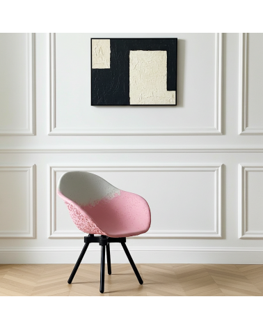 Fauteuil design GRAVÊNE 7.0 - Blanc & Rose Maximum Paris relaxant confortable allaitement maison salon