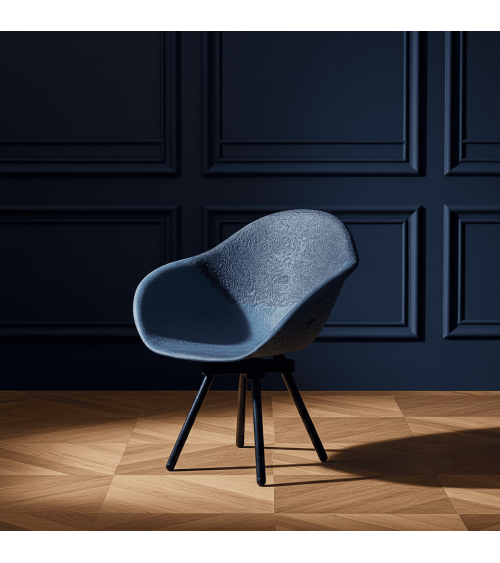Fauteuil design GRAVÊNE 7.0 - Noir & Bleu Maximum Paris relaxant confortable allaitement maison salon