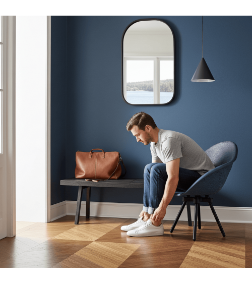 Poltrona Design GRAVÊNE 7.0 - Nero e Blu Maximum Paris moderna da interno allattamento