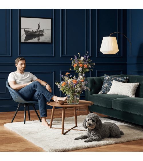 Designer Sessel - GRAVÊNE 7.0 Schwarz & Blau Maximum Paris stillen stillsessel designer modern kaufen