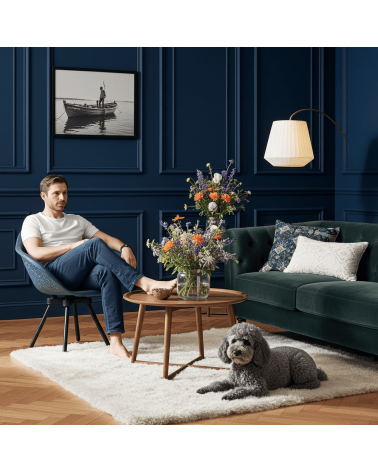 Poltrona Design GRAVÊNE 7.0 - Nero e Blu Maximum Paris moderna da interno allattamento