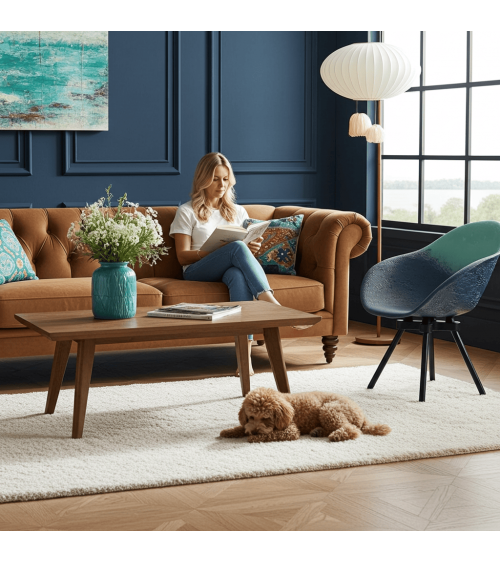 Designer Armchair GRAVÊNE 7.0 - Mint & Blue Maximum Paris modern nursing designer chair living room