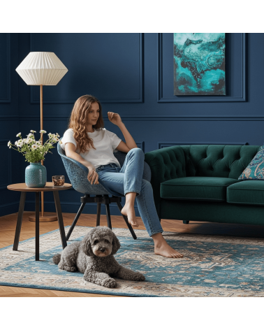 Fauteuil design GRAVÊNE 7.0 - Menthe & Bleu Maximum Paris relaxant confortable allaitement maison salon