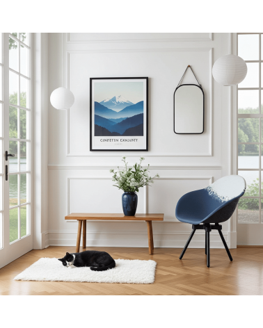 Poltrona Design GRAVÊNE 7.0 - Bianco e Blu Maximum Paris moderna da interno allattamento