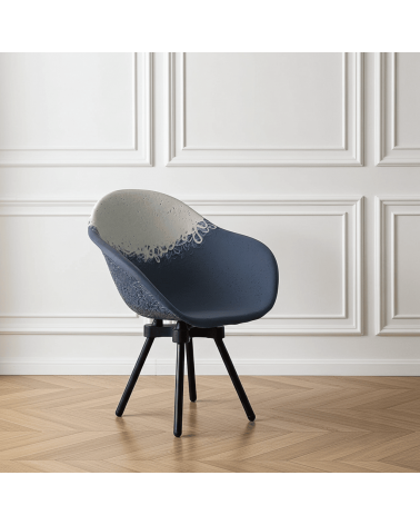 Poltrona Design GRAVÊNE 7.0 - Bianco e Blu Maximum Paris moderna da interno allattamento