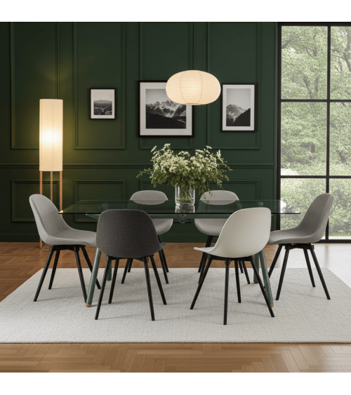 CLAVEX 68.0 Rivière - Tavolo da pranzo design in vetro - MODELLO DA ESPOSIZIONE