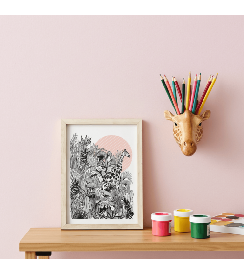 Girafe - Poster A4, affiche, deco murale