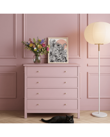 Girafe - Poster A4, affiche, deco murale Olala by Pupa mural affiche posters muraux design deco salon cuisine chambre enfant