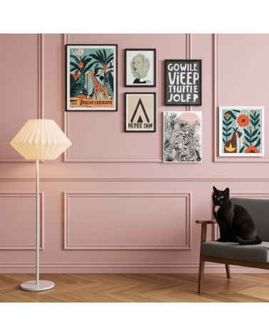 Girafe - Poster A4, affiche, deco murale Olala by Pupa mural affiche posters muraux design deco salon cuisine chambre enfant