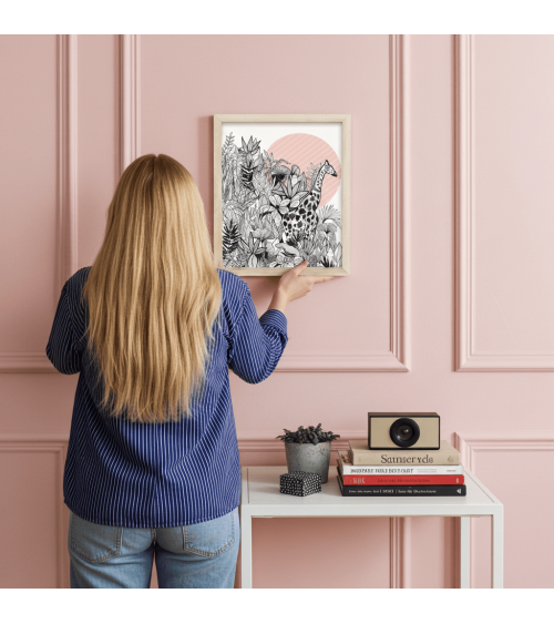 Girafe - Poster A4, affiche, deco murale