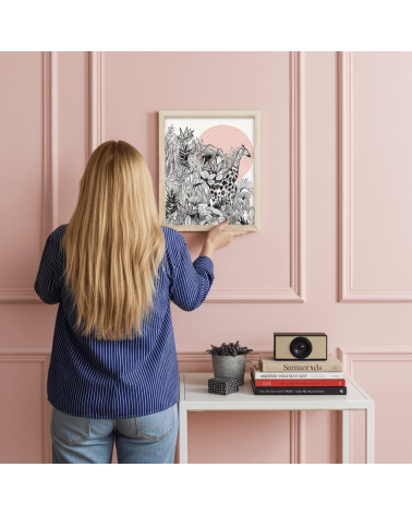 Girafe - Poster A4, affiche, deco murale Olala by Pupa mural affiche posters muraux design deco salon cuisine chambre enfant