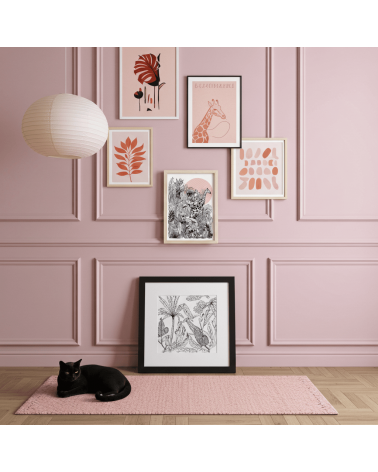 Girafe - Poster A4, affiche, deco murale Olala by Pupa mural affiche posters muraux design deco salon cuisine chambre enfant