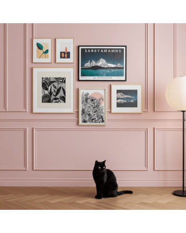 Girafe - Poster A4, affiche, deco murale Olala by Pupa mural affiche posters muraux design deco salon cuisine chambre enfant