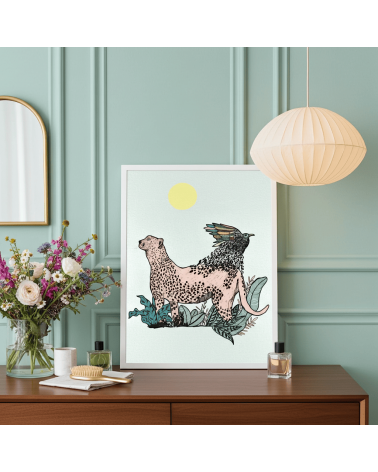 Panther - Poster, Kunstdrucke, Wanddeko Olala by Pupa online bestellen shop store kunstdrucke kaufen wandposter artposter kun...
