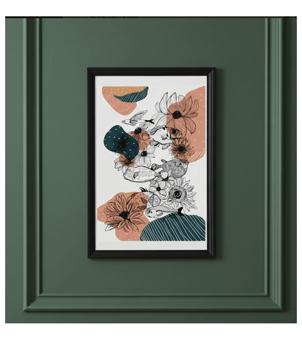 Fishes - A3 Poster, Print, wall art Olala by Pupa office poster art prints poster shop stores wallart art poster designer